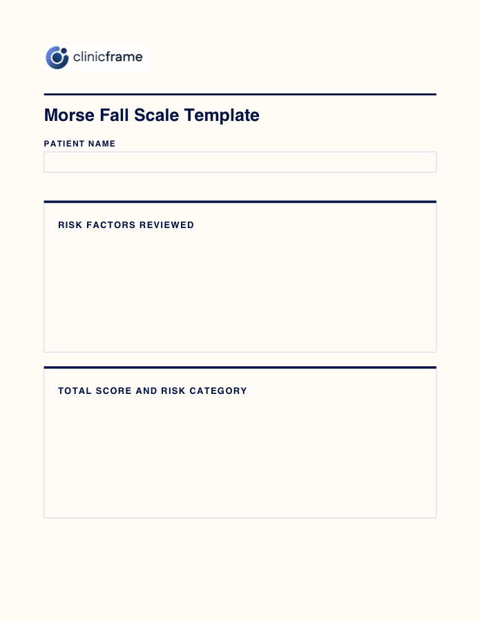 Preview of the Morse Fall Scale Template PDF